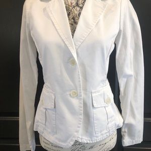 James Perse white cotton blazer